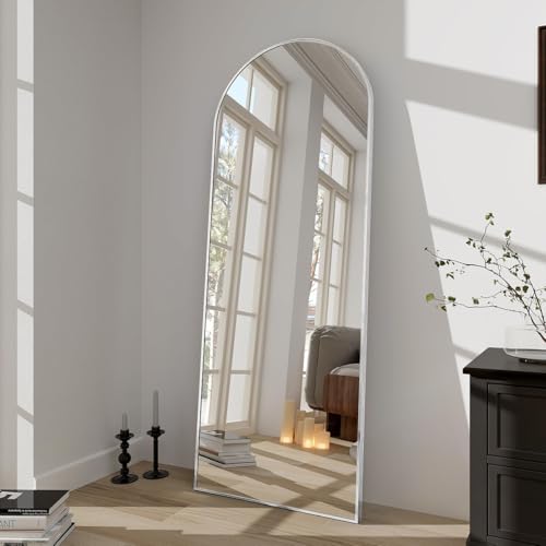 BEAUTYPEAK 65"x24" Arched Full Length Floor Mirror, Black D361