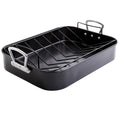 Gibson Home French Roaster 2 Piece Carbon Steel Turkey Chicken w/ Roast Rack