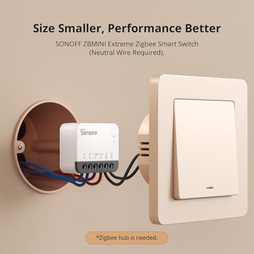 SONOFF ZigBee Smart Light Switch ZBMINIR2 4-Pack, Voice Control with Alexa & Google Home Y847821