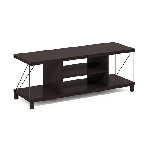 Furinno JAYA Large Entertainment Stand for TV Up to 55 Inch, French Oak Grey/Black V100781
