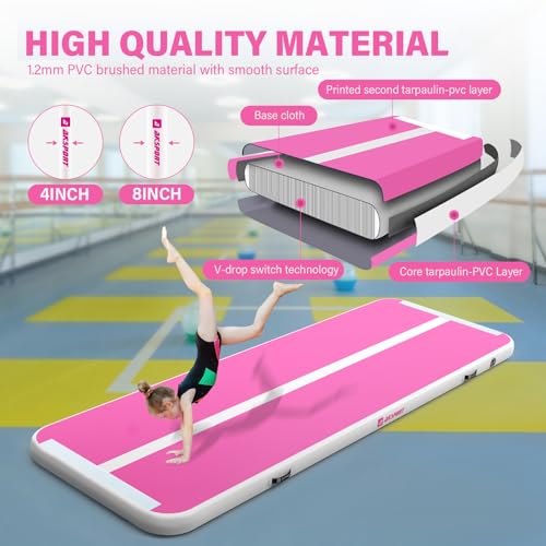AKSPORT Gymnastics Air Mat Tumble Track with Air Pump A7907