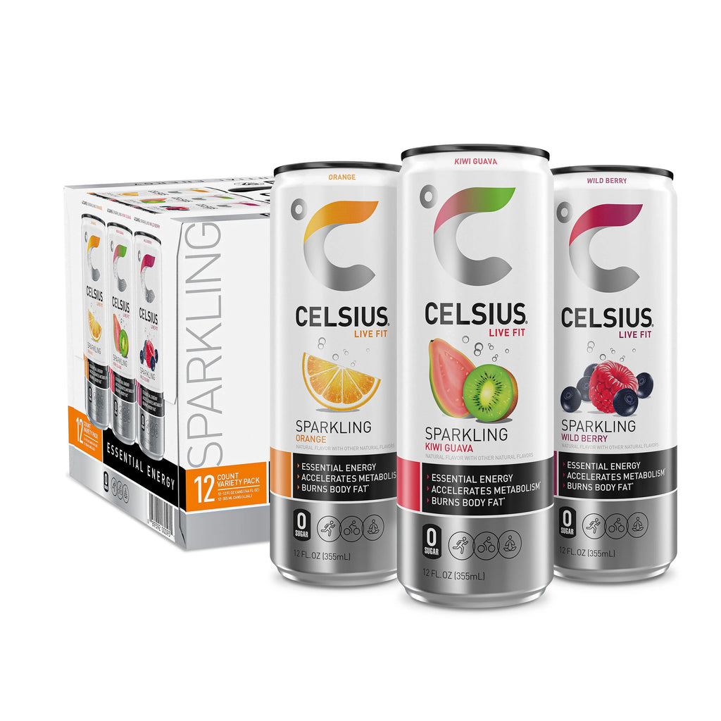 CELSIUS Sparkling Space Variety Pack, Functional Energy Drink, 12 fl oz, 12-Pack T823
