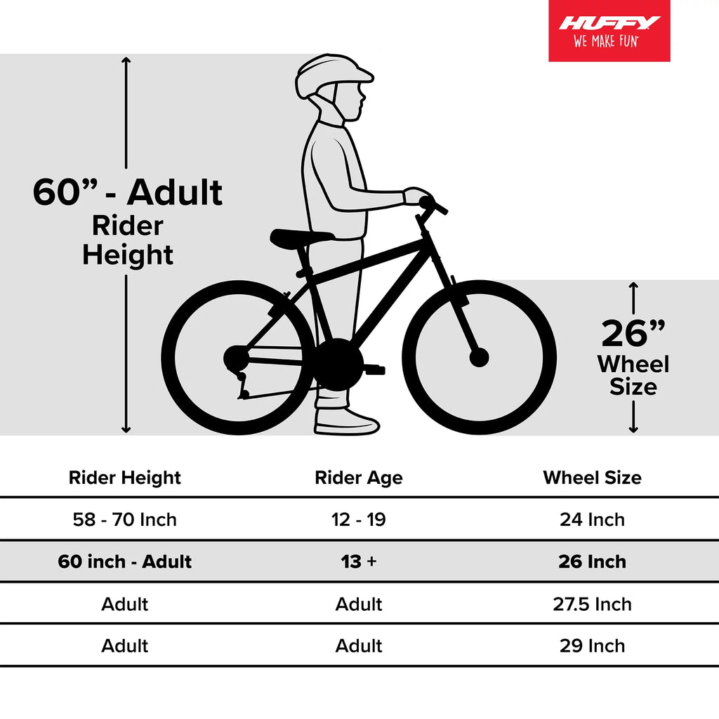 Huffy Carlisle 26-In. Cruiser Bicycle for Men, Gray and Blue R789