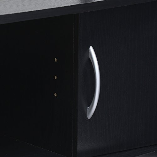 Furinno JAYA Large Entertainment Stand for TV Up to 55 Inch, French Oak Grey/Black V100781