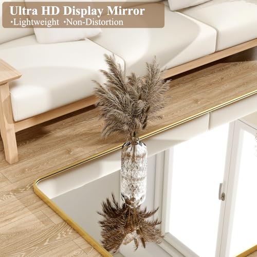 HARRITPURE 56" x 21" Rounded Full Length Floor Mirror with Aluminum Frame I85546