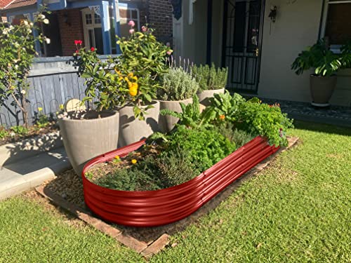 Land Guard Galvanized Raised Garden Bed Kit, Oval Large Metal Planter Box U192