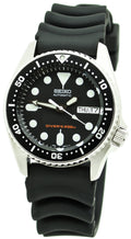 Seiko Men&s SKX013K1 Diver Automatic Black Rubber Watch - Black - Megean
