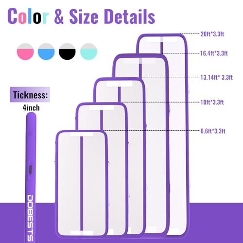 DOBESTS Inflatable Gymnastics Tumbling Mat with Pump G20525