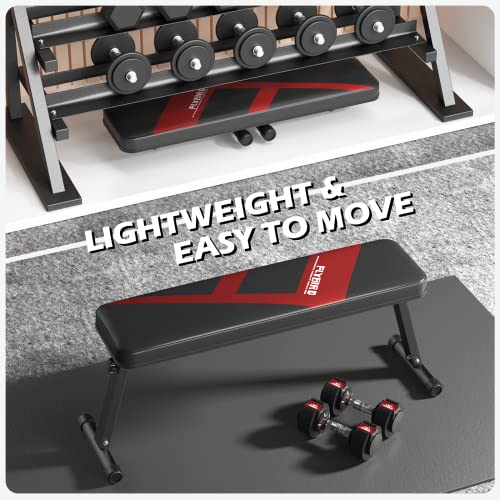 FLYBIRD Flat Bench, Foldable Weight Bench for Strength Training N1742