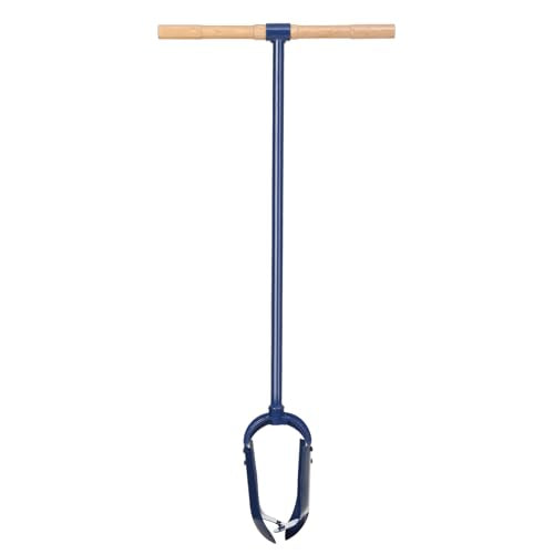 Hand Auger Post Hole Digger 6"x 46" with Non-Slip Hardwood T Handle Adjustable Industrial Auger Large Garden Auger Drill for Fence Post Installation Planting Trees Digging