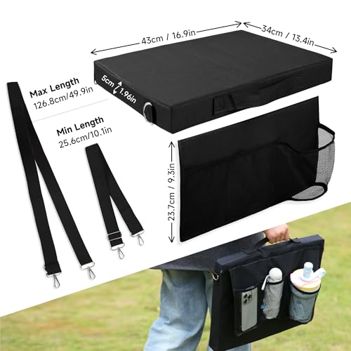 2 Pack Stadium Seat Cushions, Extra Thick, Portable Q734
