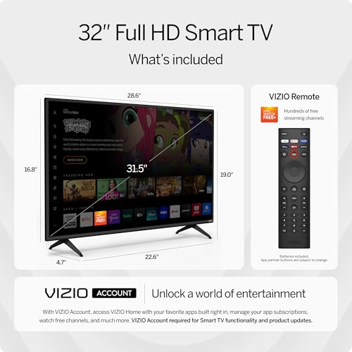 VIZIO 24-inch D-Series Full HD 1080p Smart TV with AirPlay & Chromecast, 2022 Model A794