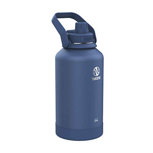 Takeya Actives Water Bottle with Spout Lid, 18 oz, Midnight Blue W579