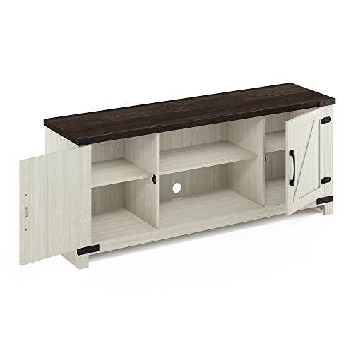 Furinno JAYA Large Entertainment Stand for TV Up to 55 Inch, French Oak Grey/Black V100781