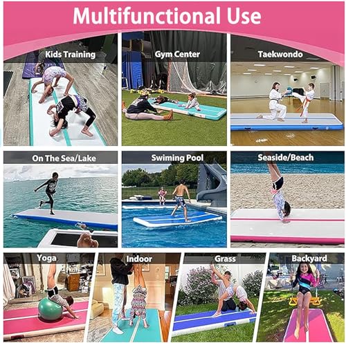 DOBESTS Inflatable Gymnastics Tumbling Mat with Pump G20525