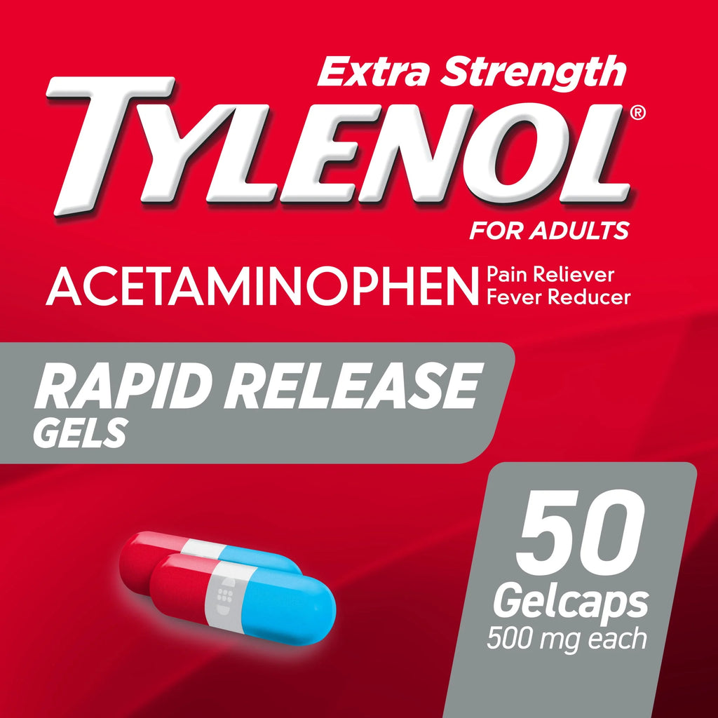 Tylenol Extra Strength Acetaminophen Rapid Release Gels, 100 ct H788