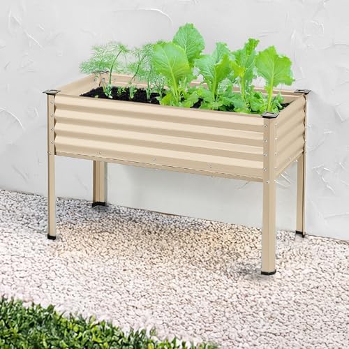 Best Choice Products 48x24x30in Galvanized Raised Garden Bed, Metal Elevated Planter Box, Dark Green S888804