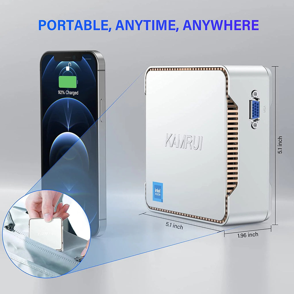 KAMRUI Mini PC N95 16GB 512GB Windows 11 Pro I112364