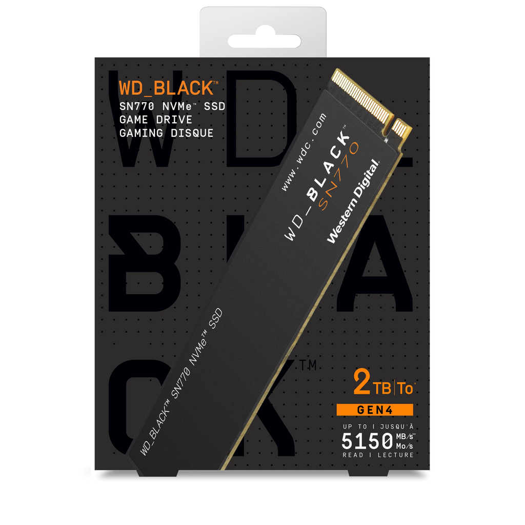 WD Black 1TB SN770 NVMe Internal Gaming SSD PCIe Gen4 M.2 2280 E181569