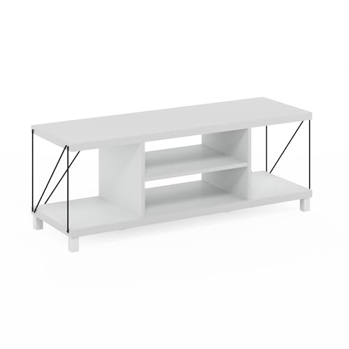 Furinno JAYA Large Entertainment Stand for TV Up to 55 Inch, French Oak Grey/Black V100781