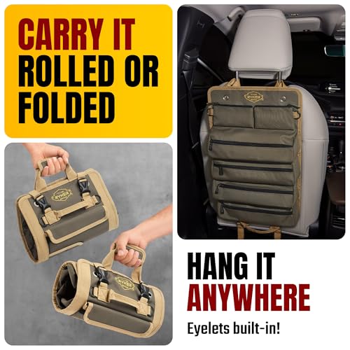 Ryker Roll Up Tool Bag Organizer with Detachable Pouches O5686