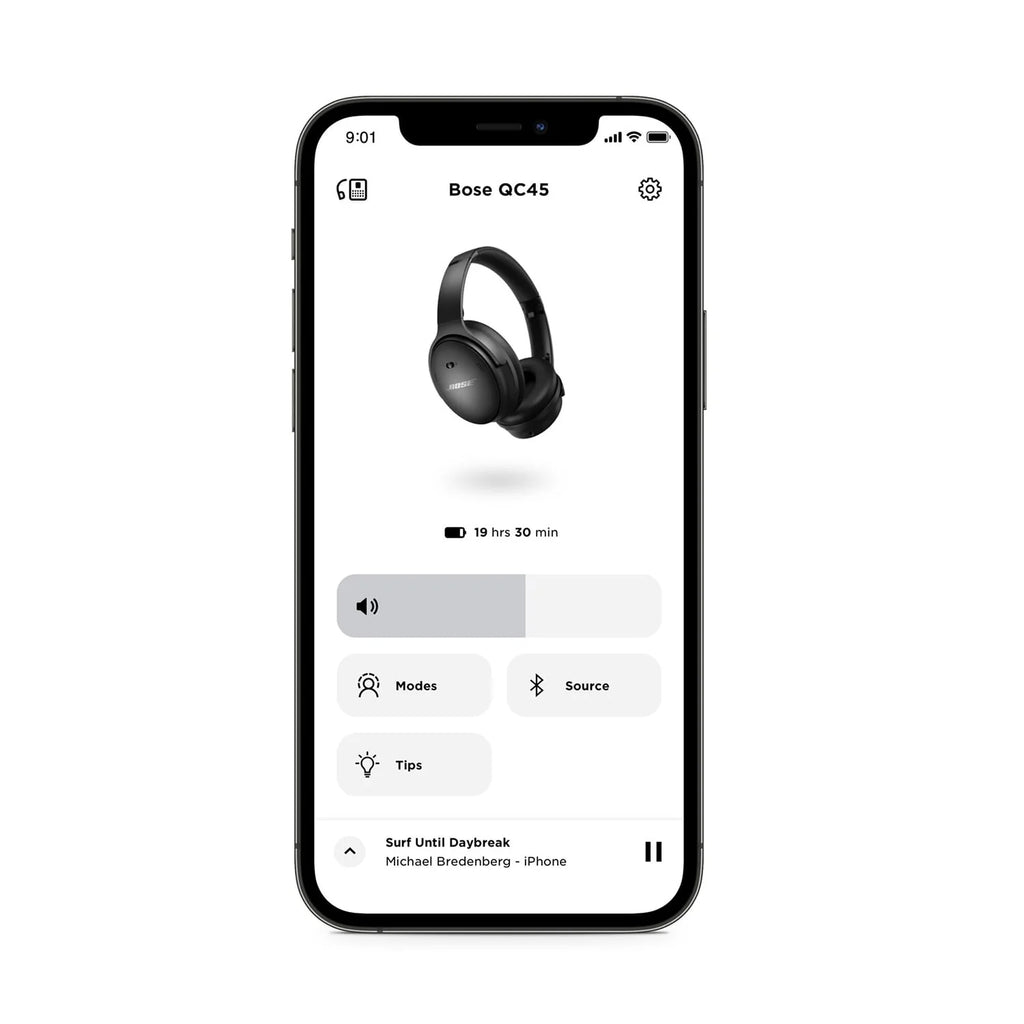 Bose QuietComfort 45 Wireless Noise Cancelling Over-Ear Headphones, Black C371203