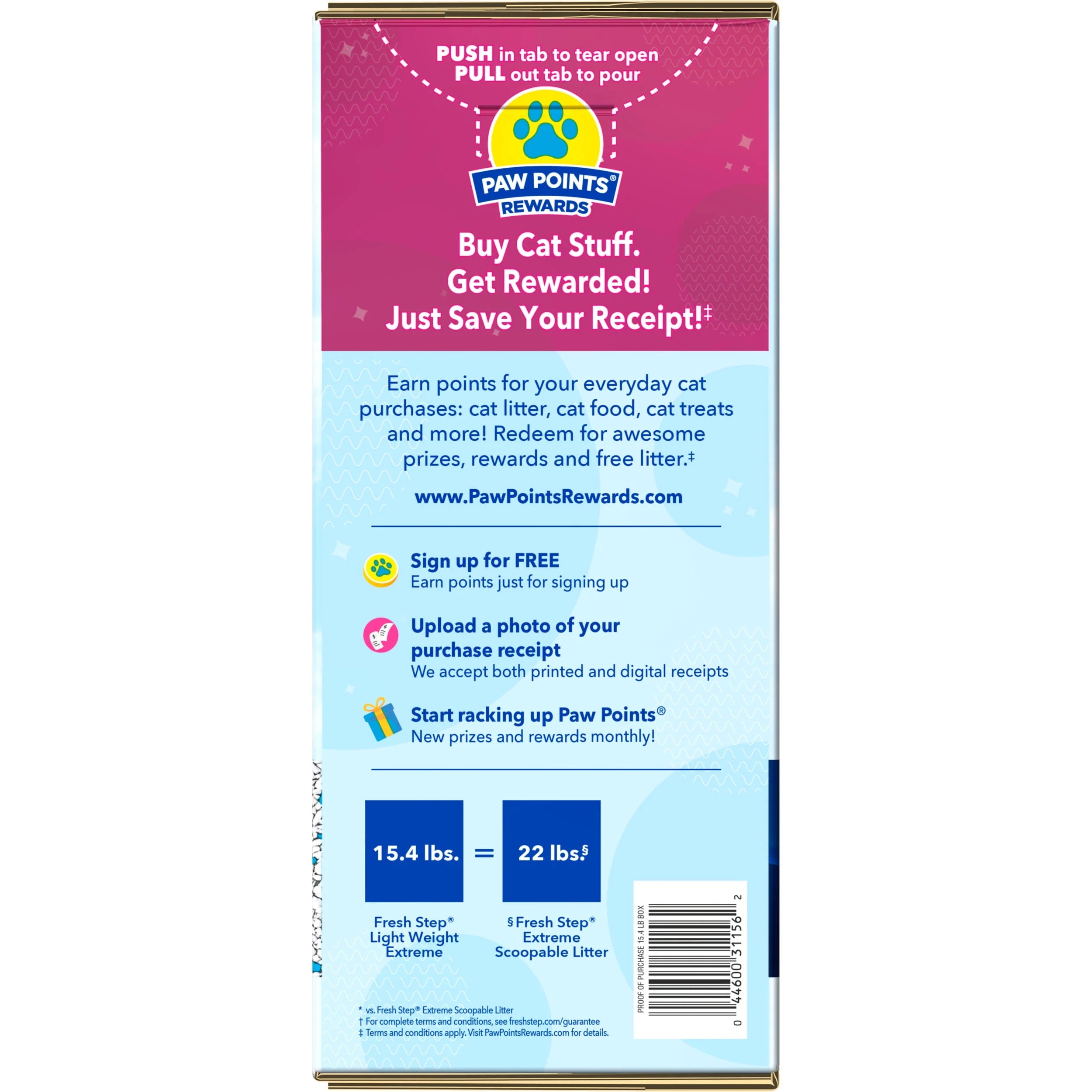 Fresh Step Lightweight Extreme Scented Clumping Cat Litter with Febreze, 15.4 lbs U17292