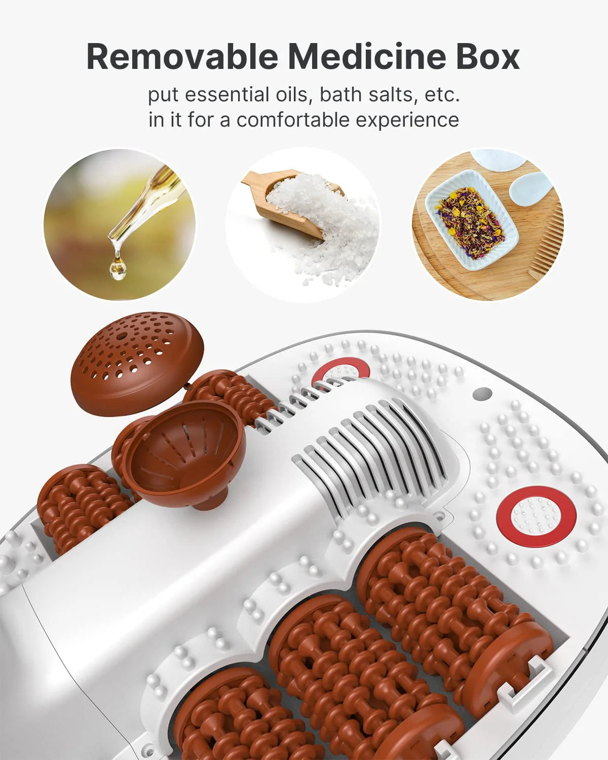 RENPHO Foot Spa Bath Massager with Heat Bubbles and Jets A1998