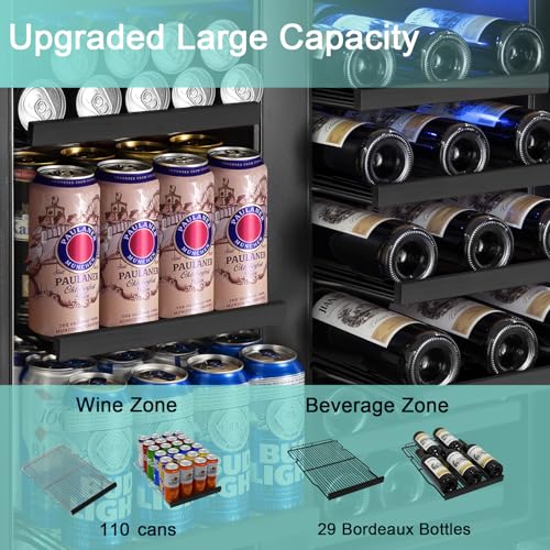 Electric Humidor Cabinet 35L with Digital LED Screen and Humidity Control C6096