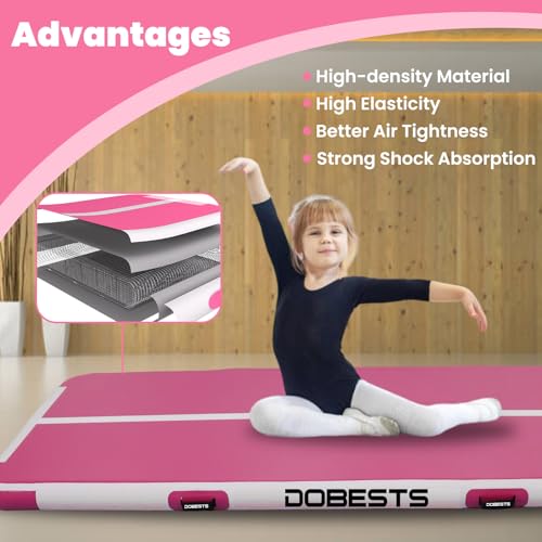 DOBESTS Inflatable Gymnastics Tumbling Mat with Pump G20525