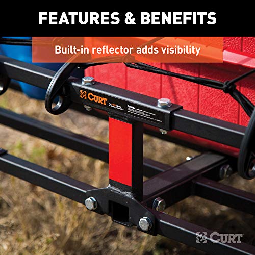 CURT 18145 48 x 20-Inch Hitch Cargo Carrier, 500 lbs Capacity, Black Steel Y515326