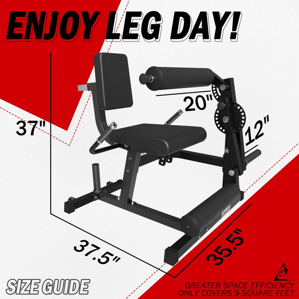 syedee Leg Extension and Curl Machine, Adjustable Home Gym Bench S5156