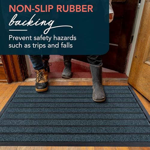 ubdyo Extra Durable Door Mat Non-Slip Outdoor Entrance 30" x 17" Bright Brown W5648