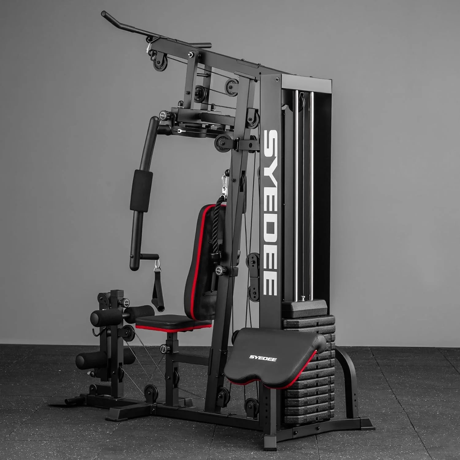 Syedee Home Gym Station with 150LBS Weight Stack N7594