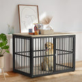 43'' Dog Crate Furniture with 3 Doors, XL Wooden End Table for Medium to Large Dogs M2208