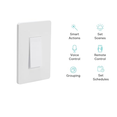 Zigbee Smart Light Switch, No Neutral Wire, Works with Alexa & Google Home W253921