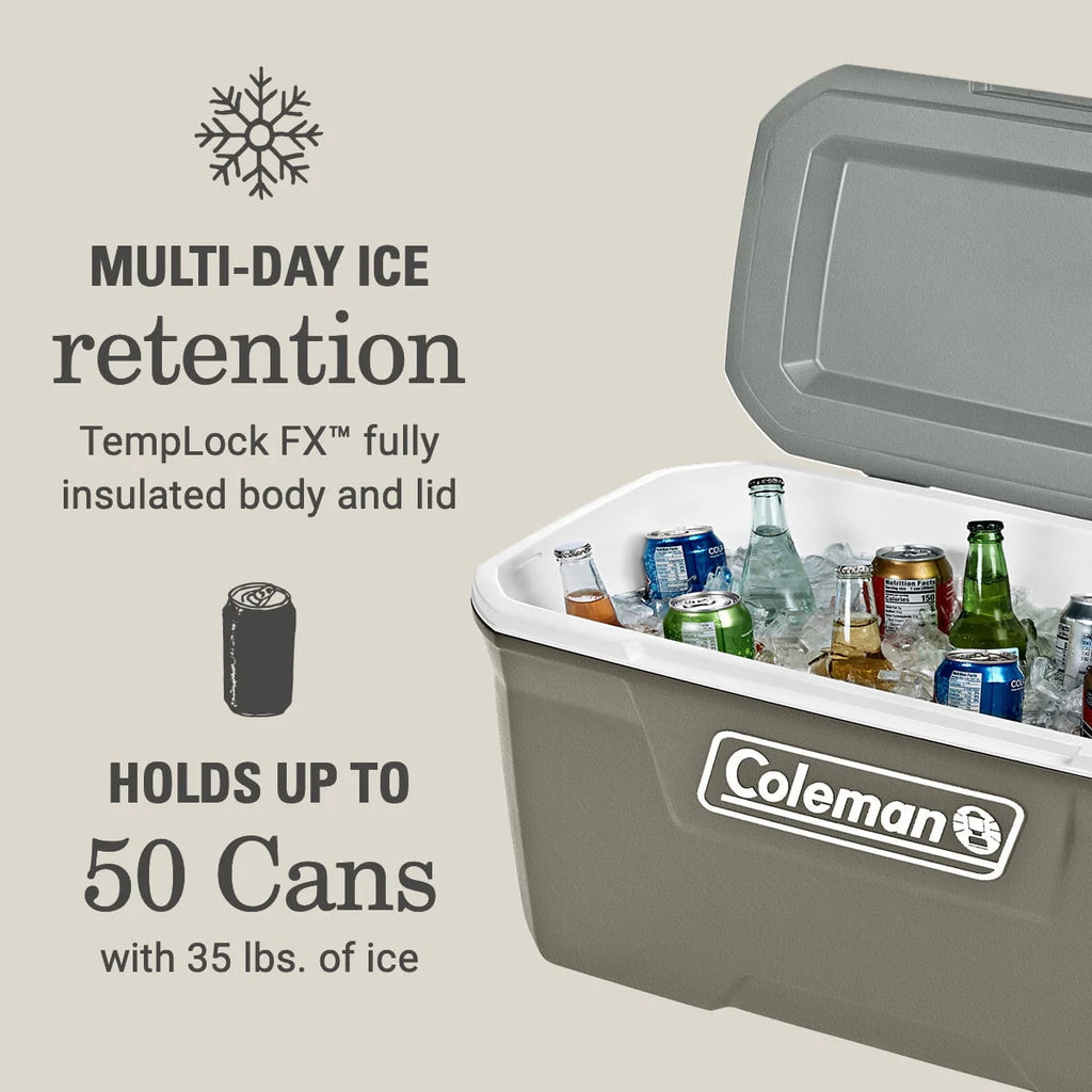 Coleman 316 Series 70QT Hard Chest Cooler, Silver Ash F678722