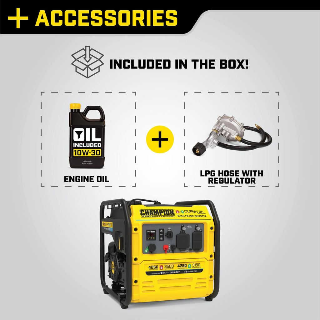 Champion Power Equipment 4250-Watt Dual Fuel Inverter Generator O22925