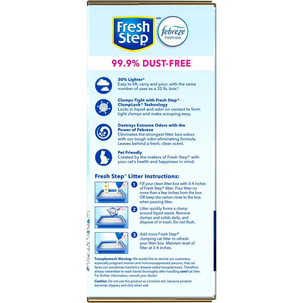 Fresh Step Lightweight Extreme Scented Clumping Cat Litter with Febreze, 15.4 lbs U17292