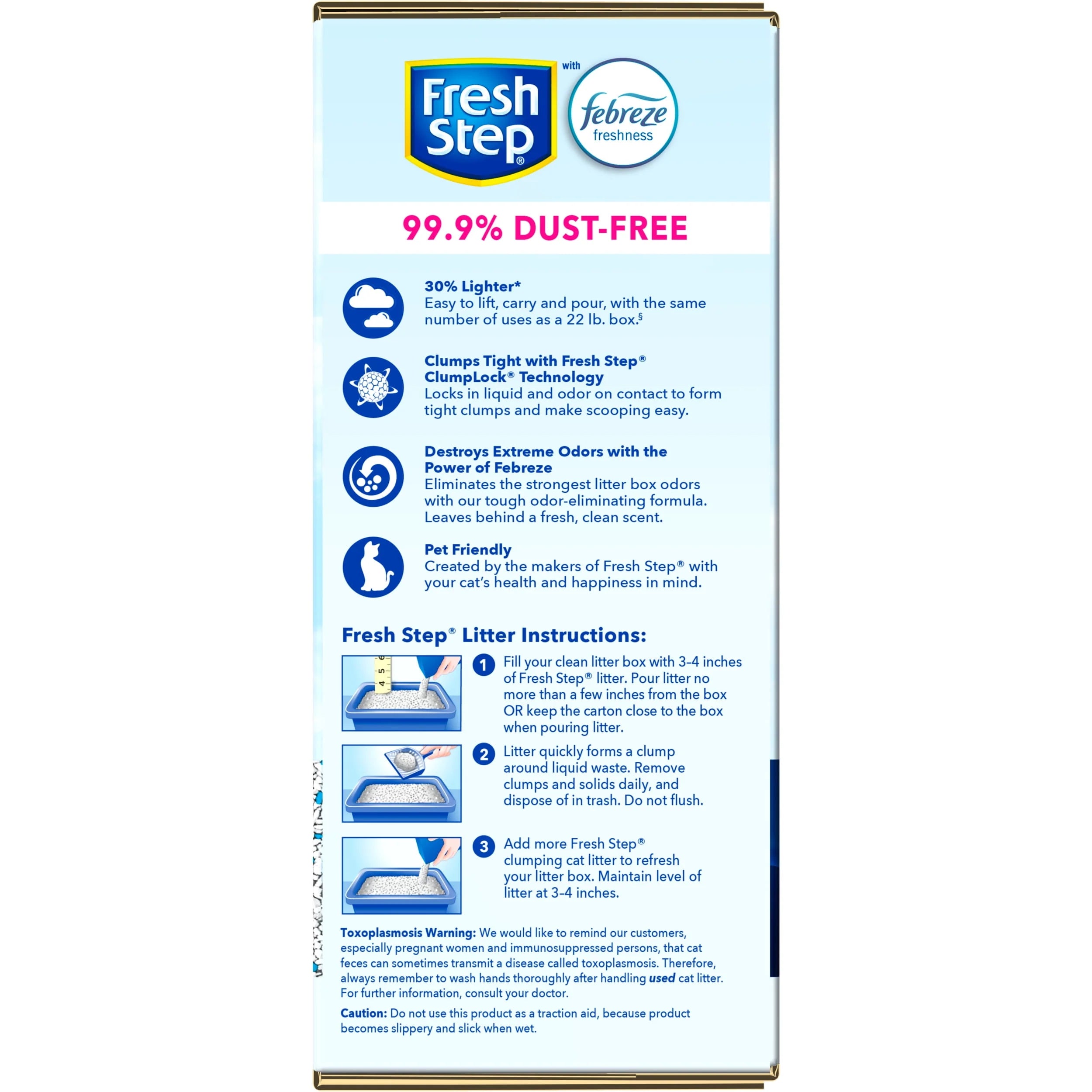 Fresh Step Lightweight Extreme Scented Clumping Cat Litter with Febreze, 15.4 lbs U17292
