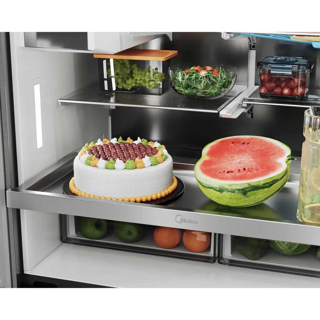 Midea 21.6 Cu. Ft. French Door Refrigerator, Stainless Steel W10647