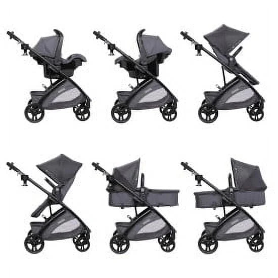 Baby Trend Sonar Switch 6-in-1 Modular Travel System with EZ-Lift PLUS Infant Car Seat, Desert Cloud Gray R573344