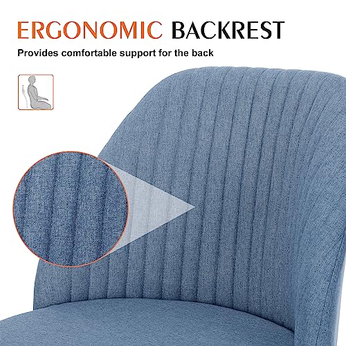 Sweetcrispy Armless Office Chair with Wheels, Adjustable Swivel Task Chair S259576