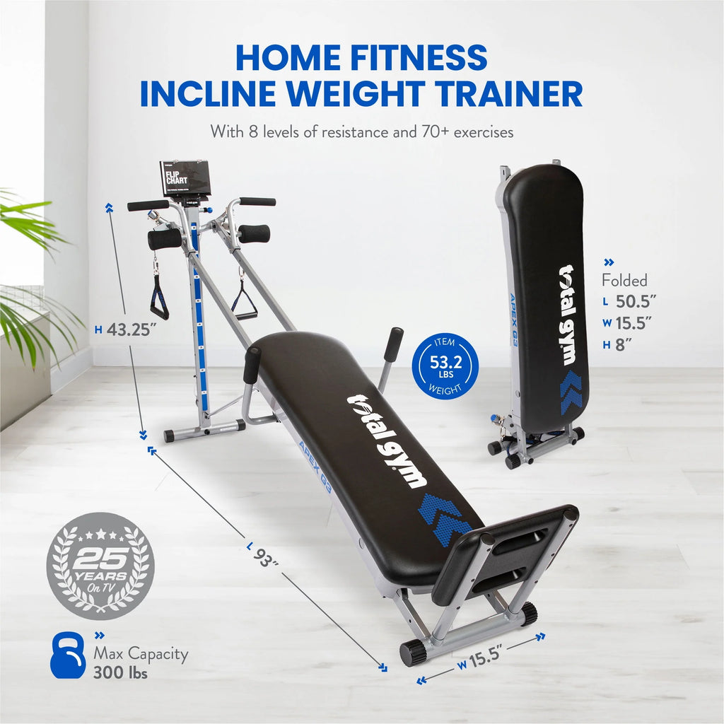 Total Gym APEX G5 Home Fitness Incline Weight Trainer N950425