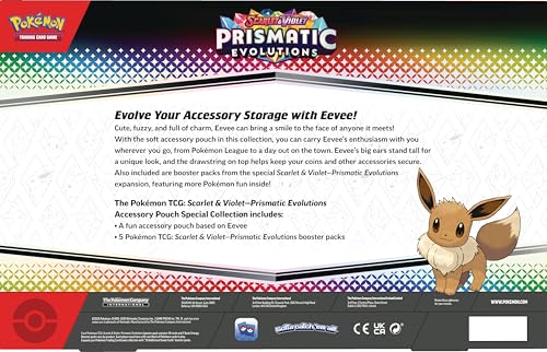 Pokemon TCG Scarlet & Violet Prismatic Evolutions Accessory Pouch Special Collection O5857