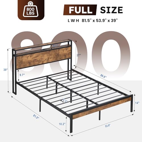 Queen Size Bed Frame with 4 Storage Drawers, LED, Charging Station, Gray L1115