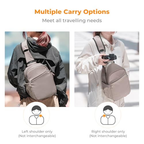 K&F Concept Camera Sling Bag Small Crossbody Shoulder Backpack for DSLR/Mirrorless U627