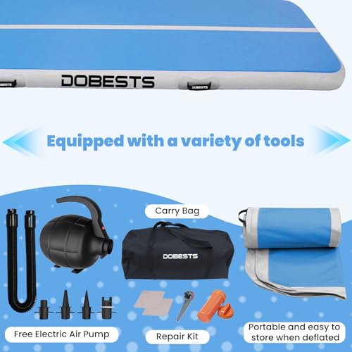 DOBESTS Inflatable Gymnastics Tumbling Mat with Pump G20525