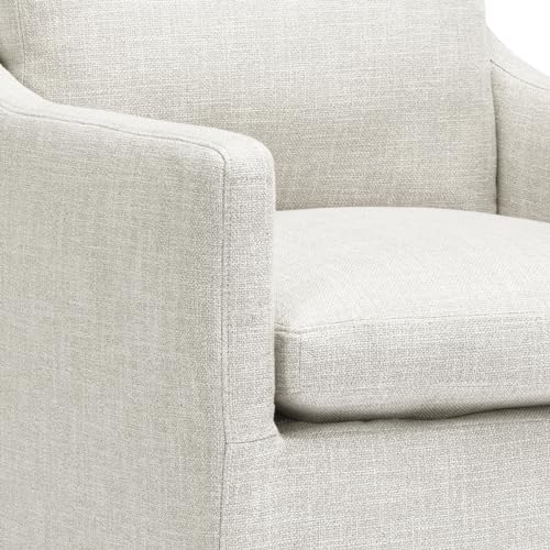 DUHOME Upholstered Dining Chair with 4 Casters, Linen Accent Armchair X915216