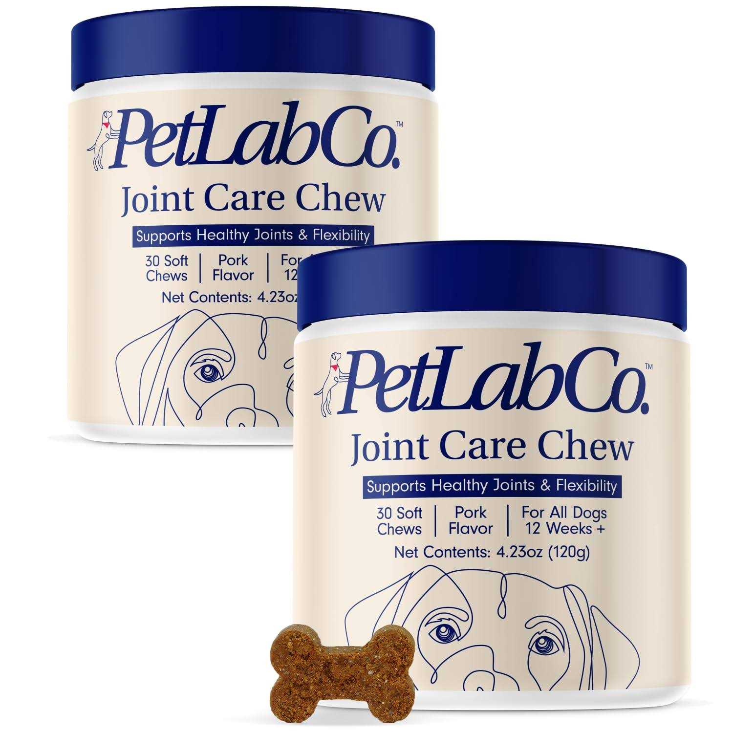 Petlab Co. Joint Care Chews High Levels of Glucosamine for Dogs, Green Lipped Mussels, Omega 3 and